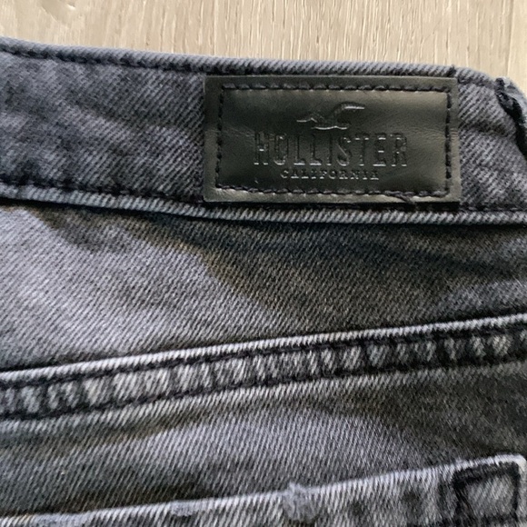 Hollister black gray raw Hem women’s ultra high rise mom‎ jeans  size 27 - Picture 10 of 13